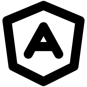 Angular Logo Bold Icon from Phosphor Bold Set