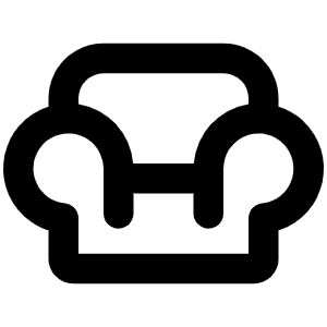 Armchair Bold Icon from Phosphor Bold Set