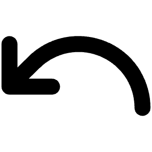 Arrow Arc Left Bold Icon from Phosphor Bold Set