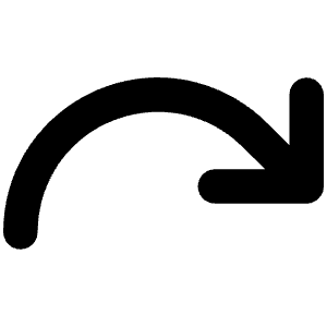 Arrow Arc Right Bold Icon from Phosphor Bold Set