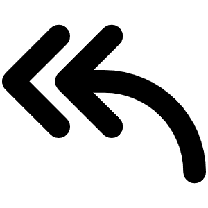 Arrow Bend Double Up Left Bold Icon from Phosphor Bold Set