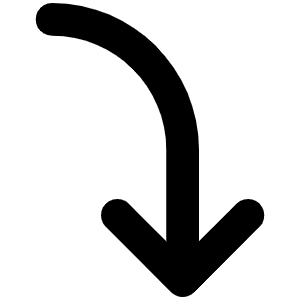 Arrow Bend Right Down Bold Icon from Phosphor Bold Set
