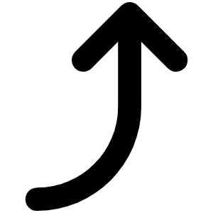 Arrow Bend Right Up Bold Icon from Phosphor Bold Set