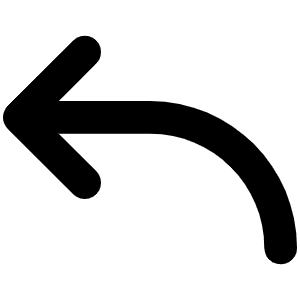 Arrow Bend Up Left Bold Icon from Phosphor Bold Set