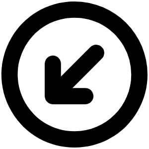 Arrow Circle Down Left Bold Icon from Phosphor Bold Set