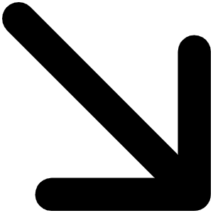 Arrow Down Right Bold Icon from Phosphor Bold Set