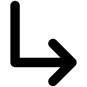 Arrow Elbow Down Right Bold Icon from Phosphor Bold Set