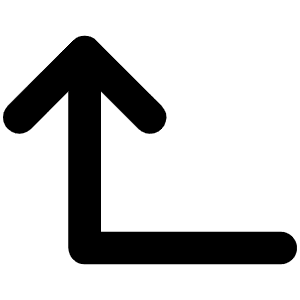Arrow Elbow Left Up Bold Icon from Phosphor Bold Set