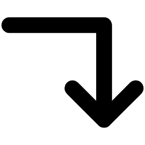 Arrow Elbow Right Down Bold Icon from Phosphor Bold Set