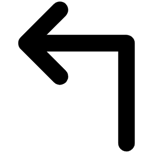 Arrow Elbow Up Left Bold Icon from Phosphor Bold Set