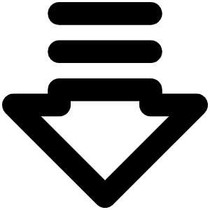 Arrow Fat Lines Down Bold Icon from Phosphor Bold Set
