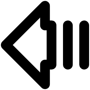 Arrow Fat Lines Left Bold Icon from Phosphor Bold Set
