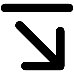 Arrow Line Down Right Bold Icon from Phosphor Bold Set