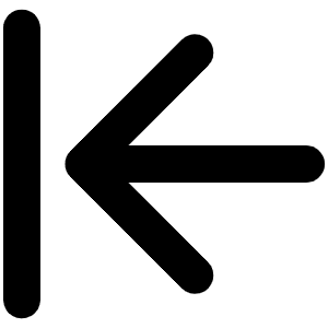 Arrow Line Left Bold Icon from Phosphor Bold Set