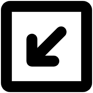 Arrow Square Down Left Bold Icon from Phosphor Bold Set