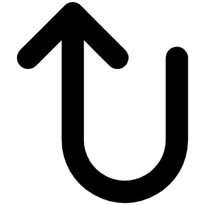 Arrow U Left Up Bold Icon from Phosphor Bold Set