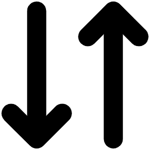 Arrows Down Up Bold Icon from Phosphor Bold Set