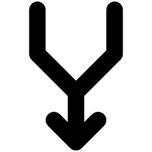 Arrows Merge Bold Icon from Phosphor Bold Set