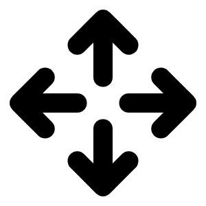 Arrows Out Cardinal Bold Icon from Phosphor Bold Set