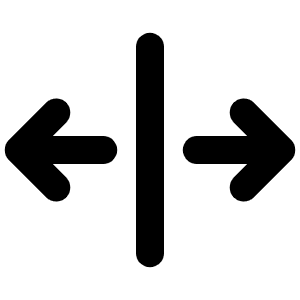 Arrows Out Line Horizontal Bold Icon from Phosphor Bold Set