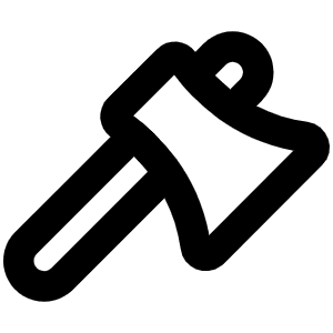 Axe Bold Icon from Phosphor Bold Set