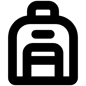 Backpack Bold Icon from Phosphor Bold Set