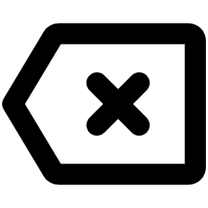 Backspace Bold Icon from Phosphor Bold Set