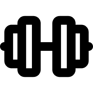 Barbell Bold Icon from Phosphor Bold Set