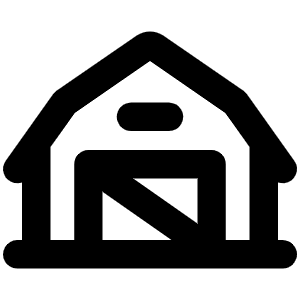 Barn Bold Icon from Phosphor Bold Set