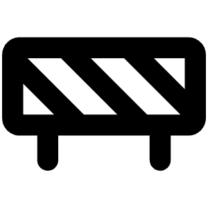 Barricade Bold Icon from Phosphor Bold Set