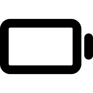 Battery Empty Bold Icon from Phosphor Bold Set