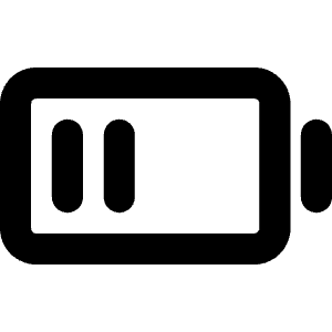 Battery Medium Bold Icon from Phosphor Bold Set