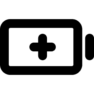 Battery Plus Bold Icon from Phosphor Bold Set