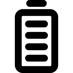 Battery Vertical Full Bold Icon from Phosphor Bold Set