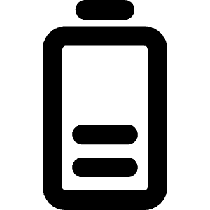 Battery Vertical Medium Bold Icon from Phosphor Bold Set