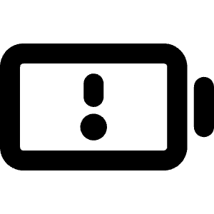 Battery Warning Bold Icon from Phosphor Bold Set