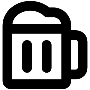 Beer Stein Bold Icon from Phosphor Bold Set