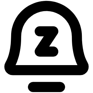 Bell Simple Z Bold Icon from Phosphor Bold Set