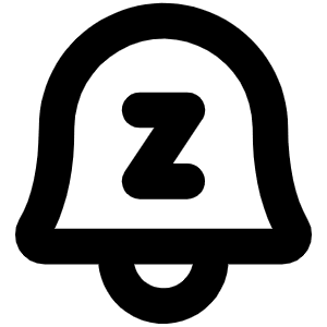 Bell Z Bold Icon from Phosphor Bold Set