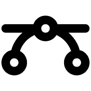 Bezier Curve Bold Icon from Phosphor Bold Set