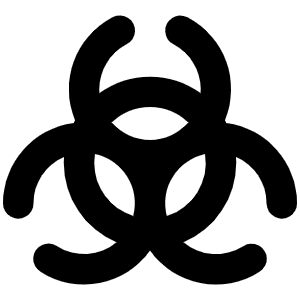 Biohazard Bold Icon from Phosphor Bold Set