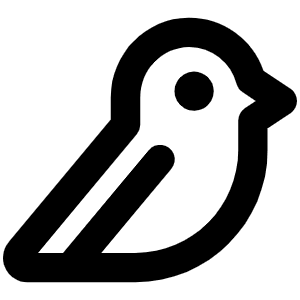 Bird Bold Icon from Phosphor Bold Set