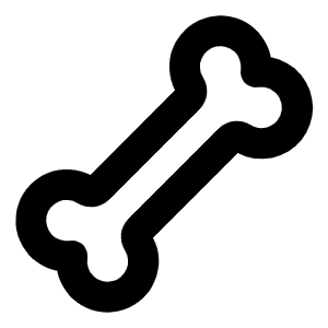 Bone Bold Icon from Phosphor Bold Set
