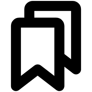 Bookmarks Bold Icon from Phosphor Bold Set