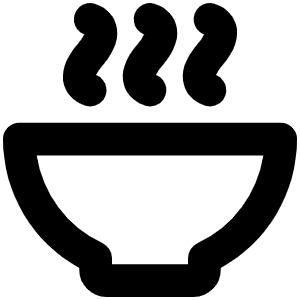 Bowl Steam Bold Icon from Phosphor Bold Set