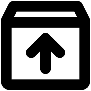 Box Arrow Up Bold Icon from Phosphor Bold Set