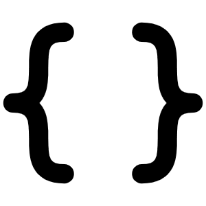 Brackets Curly Bold Icon from Phosphor Bold Set