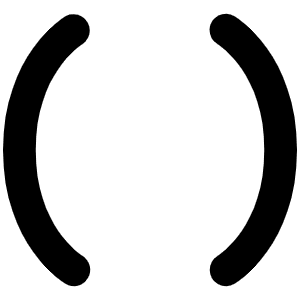 Brackets Round Bold Icon from Phosphor Bold Set