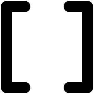 Brackets Square Bold Icon from Phosphor Bold Set