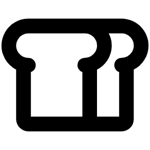 Bread Bold Icon from Phosphor Bold Set